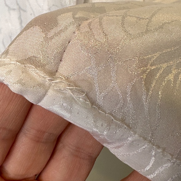 Worthington | VTG Mock Neck Pleated Button Front Shiny Glam Coquette Blouse - Picture 17 of 17